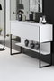 Hanah Home Luxe Cómoda Blanco y Negro